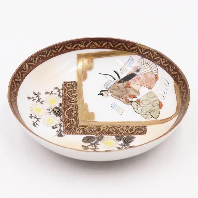 ☆アンティーク 骨董品 時代物 ☆九谷焼 四寸皿 小皿 取皿 銘々