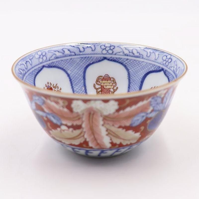 希少 手描き 赤絵 小鉢 碗｜直径12 高さ6｜レトロモダン 和食器