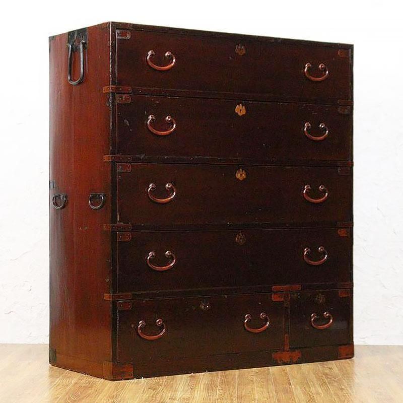 和箪笥　飾り棚　無垢材　1180mm GMIS64○茶棚 茶箪笥 飾り棚 戸棚 無垢 透し彫り 和家具 和室 和