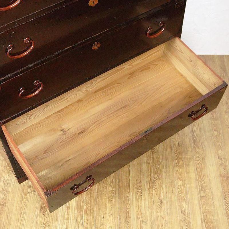 大正 三尺 朱和箪笥 着物 洋服 普段着 和家具 和骨董 深み