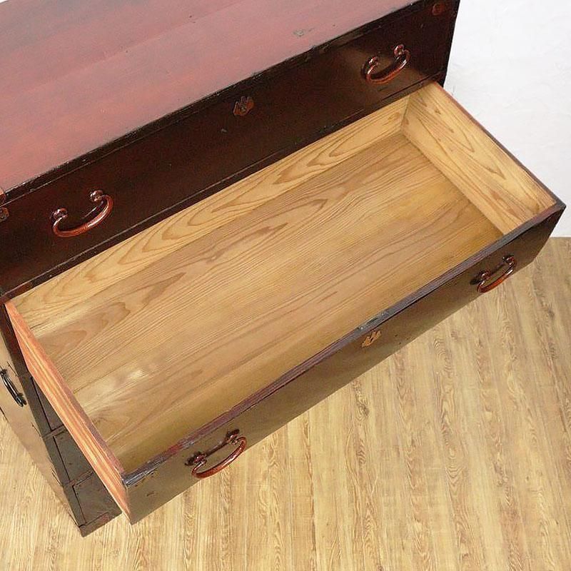 大正 三尺 朱和箪笥 着物 洋服 普段着 和家具 和骨董 深み