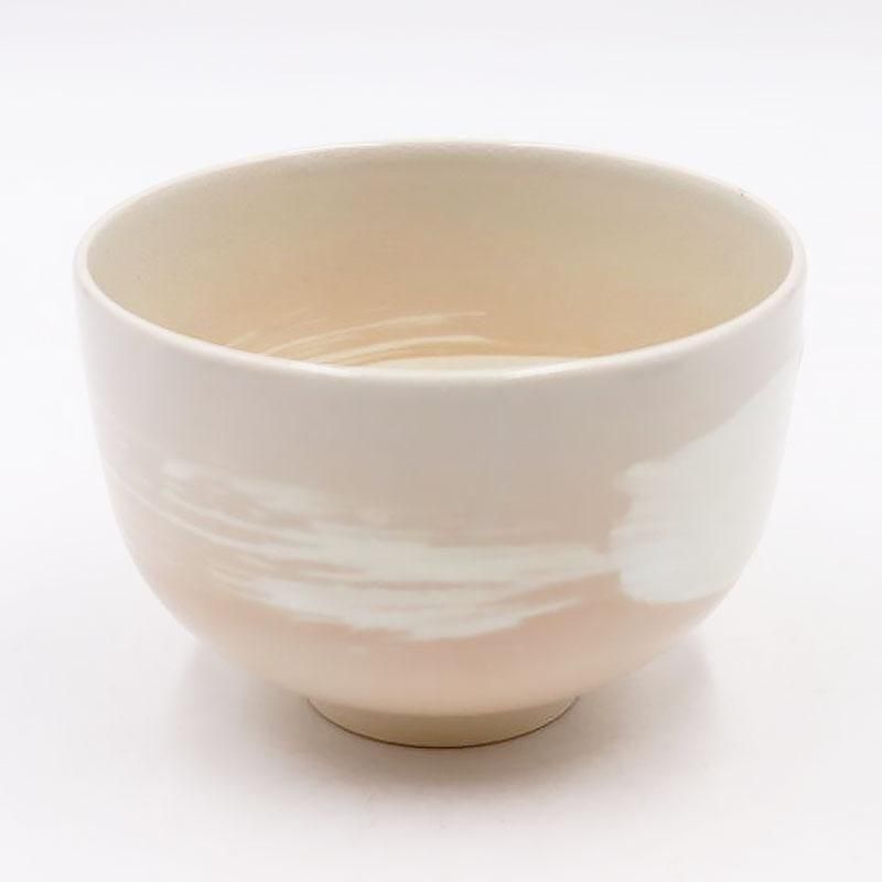 抹茶碗 白色 大刷毛目 昭和中期 茶道具