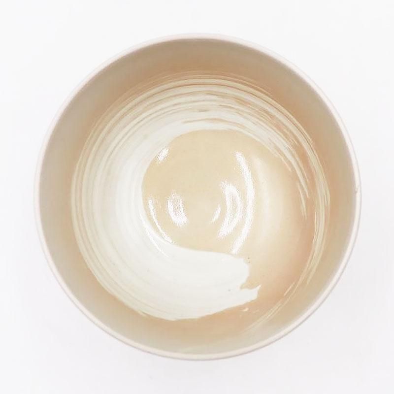 抹茶碗 白色 大刷毛目 昭和中期 茶道具