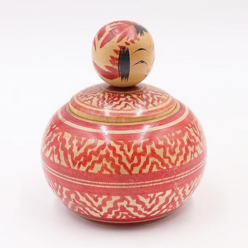 伝統こけし 遠刈田系 広井政昭 昭和中期 野菜独楽5個入り