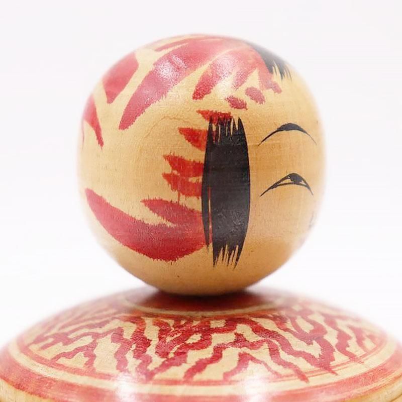 伝統こけし 遠刈田系 広井政昭 昭和中期 野菜独楽5個入り