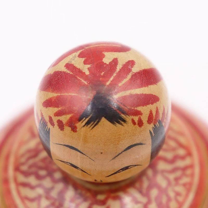 伝統こけし 遠刈田系 広井政昭 昭和中期 野菜独楽5個入り