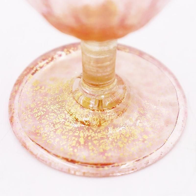 リキュールグラス ヴェネツィアの金箔 輝く1950年代のアンティ