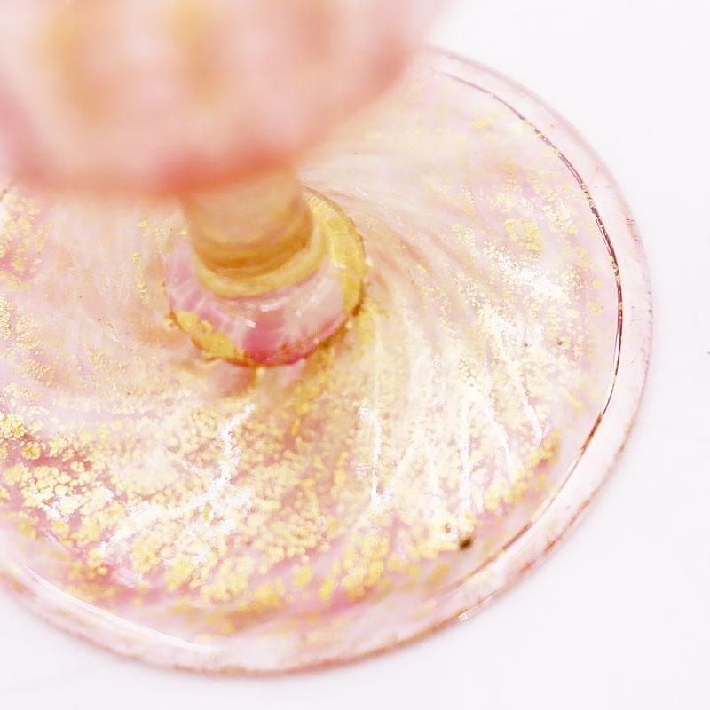 イタリア　ムラーノ　ガラス　水冠　金箔　スタンド　トレー イタリア ムラーノ ガラス 水冠 金箔 スタンド トレー