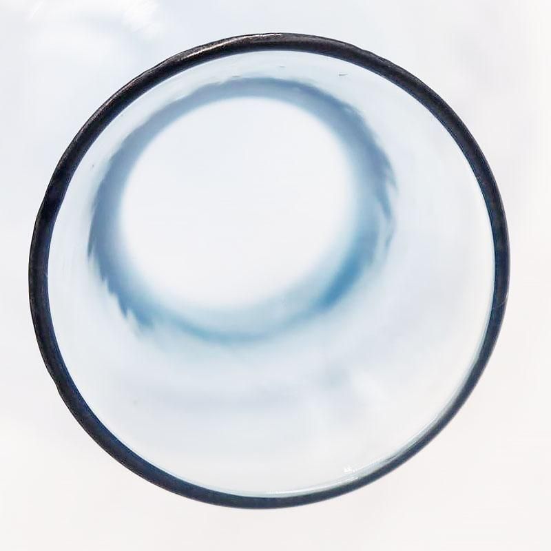 水差しコップセット 昭和初期の切子の水色アンティーク