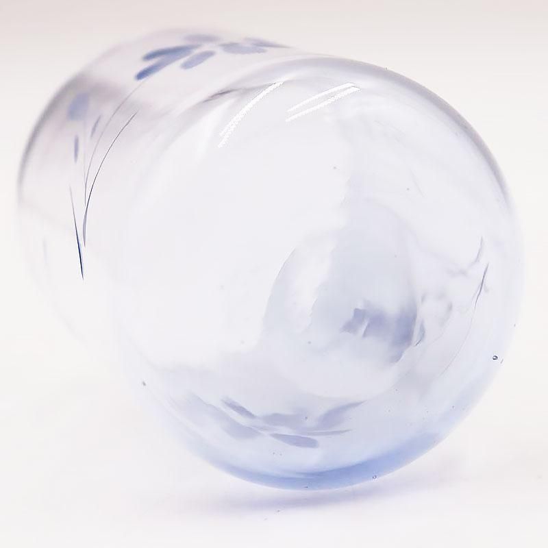 水差しコップセット 昭和初期の切子の水色アンティーク