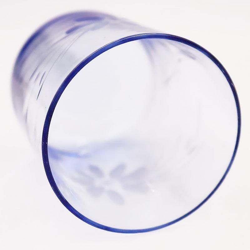 水差し　昭和レトロ　アンティーク　骨董品 水差しコップセット 昭和初期の切子の水色アンティーク