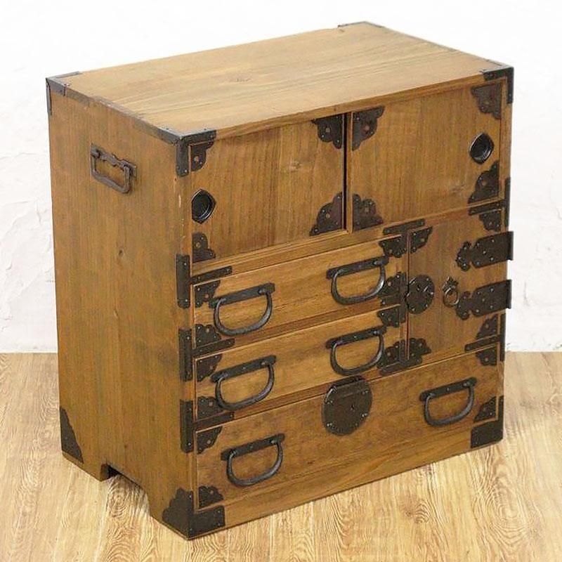 時代箪笥　アンティーク　和箪笥　江戸〜大正　古家具　骨董 時代箪笥 アンティーク 和箪笥 丸金具 桐箪笥 江戸〜大正 古家具