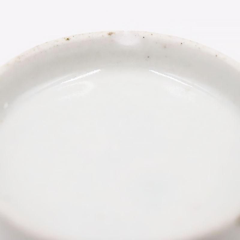 蕎麦猪口 明治大正の金継ぎ手描き染付アンティーク