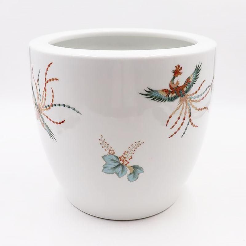 鳳凰　火鉢　古物 火鉢 昭和期のノリタケ製鳳凰絵柄の上品なアンティーク