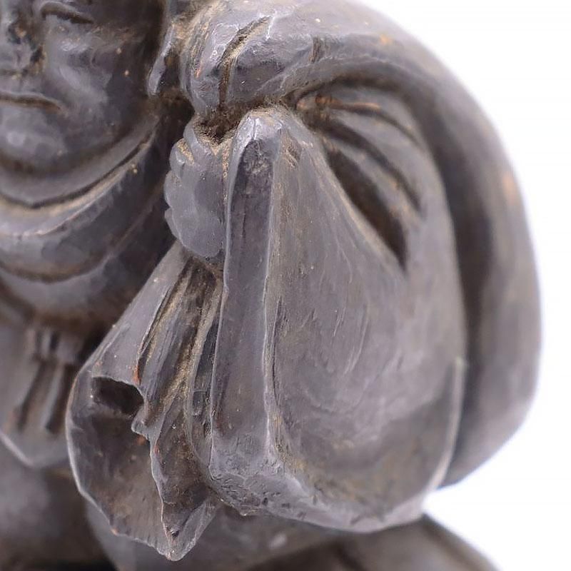 木彫り 大黒天 大黒様 七福神 縁起物 かわいい やさしい 骨董