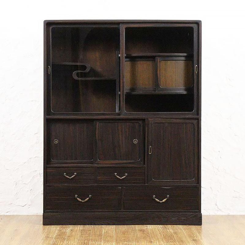 茶箪笥 キャビネット 食器棚 アンティーク 骨董 和モダン 町屋