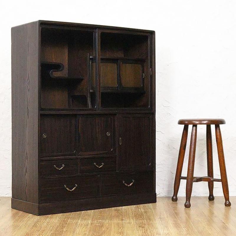 茶箪笥 キャビネット 食器棚 アンティーク 骨董 和モダン 町屋家具