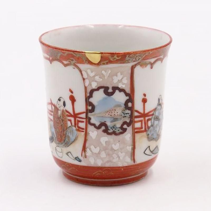 金継ぎ】手描き 九谷焼 色絵 赤絵 徳利 酒器 アンティーク 骨董