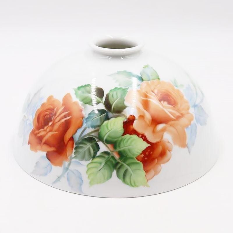 レトロ　大正ロマン　すりガラス花模様電笠　照明　灯り　古民家　アンティーク レトロ 大正ロマン すりガラス花模様電笠 照明 灯り 古民家