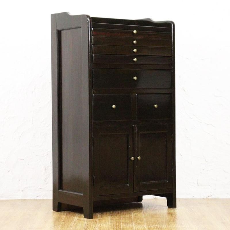 小引き出し　抽斗　3杯　小物収納　針箱　古家具　古道具　アンティーク　昭和レトロ 4杯小引き出し 小抽斗 木製 収納 家具 古道具 古家具 アンティーク