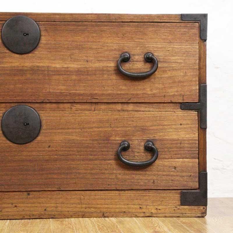 内桐三尺 二段和箪笥 ローボード 和モダン 日本製