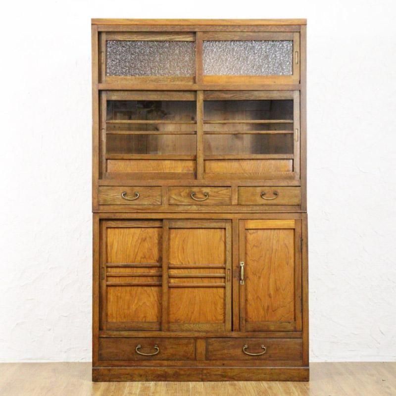 三尺水屋 食器棚 引戸キャビネット 日本製 和家具