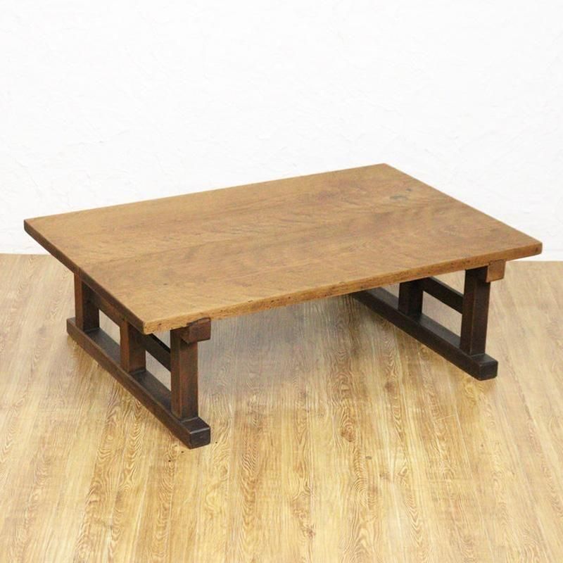 紫檀材の和座卓 昭和期ローテーブル 幅106cm