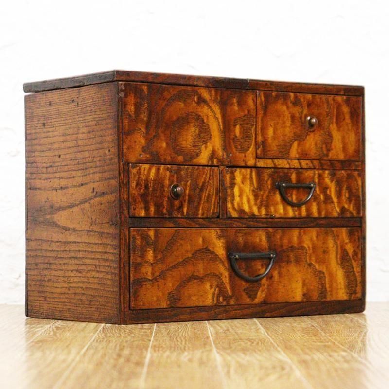 キャビネット 小引出し 日本製 杉製 昭和初期 収納 4杯