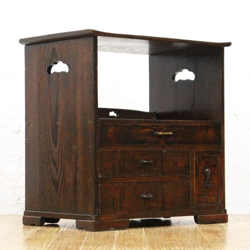 棚付き小引き出し 小物入れ 古民具 日本の暮らし 和骨董 かわいい