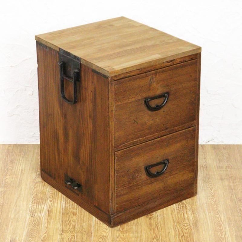 前桐 二段 小引出し キャビネット 小物入れ 整理箪笥 小箪笥