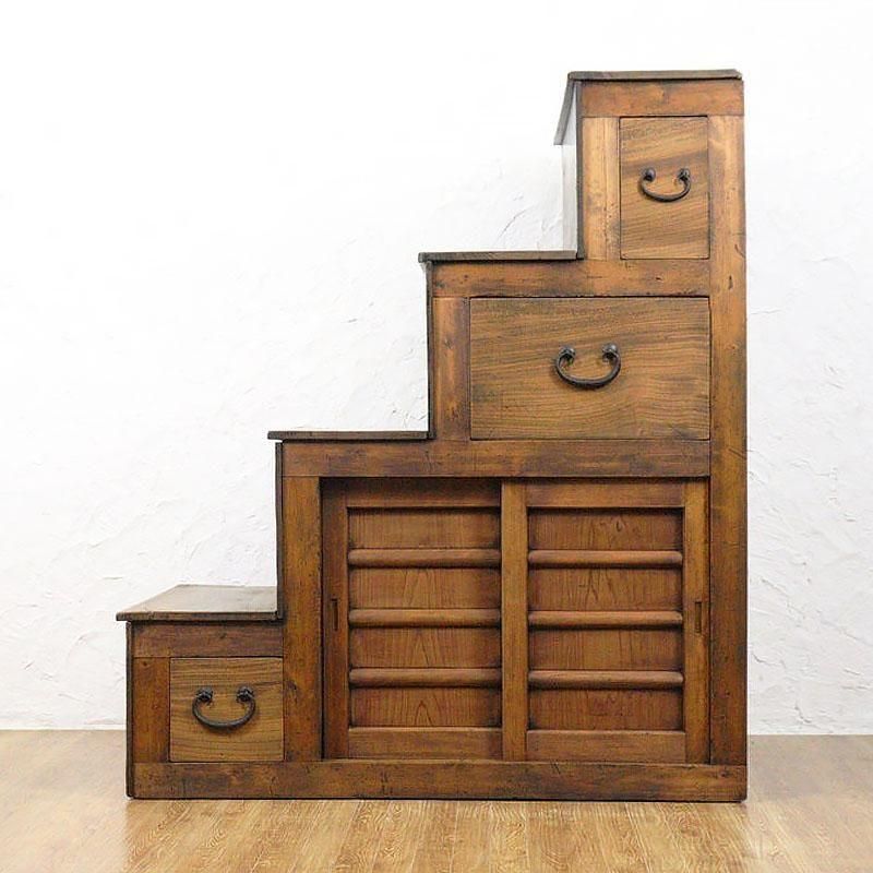 階段箪笥｜豊富な収納スペース、使い勝手抜群 120cm