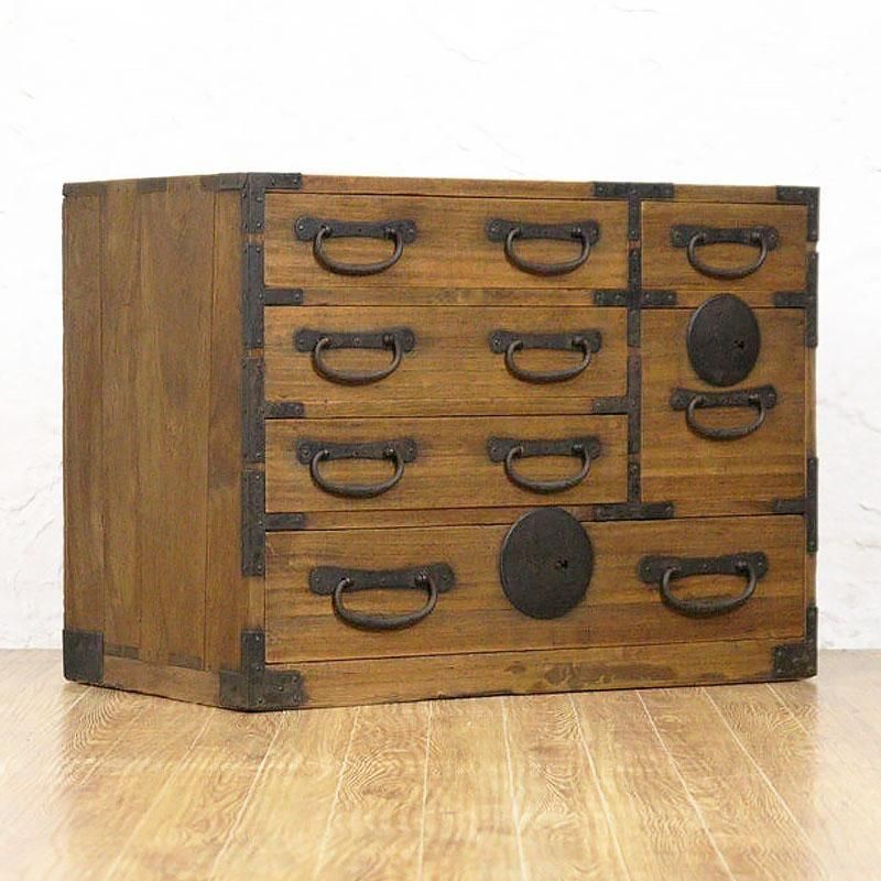 明治大正の総桐小箪笥｜小ぶりで重厚｜滑り良好、美しい木目