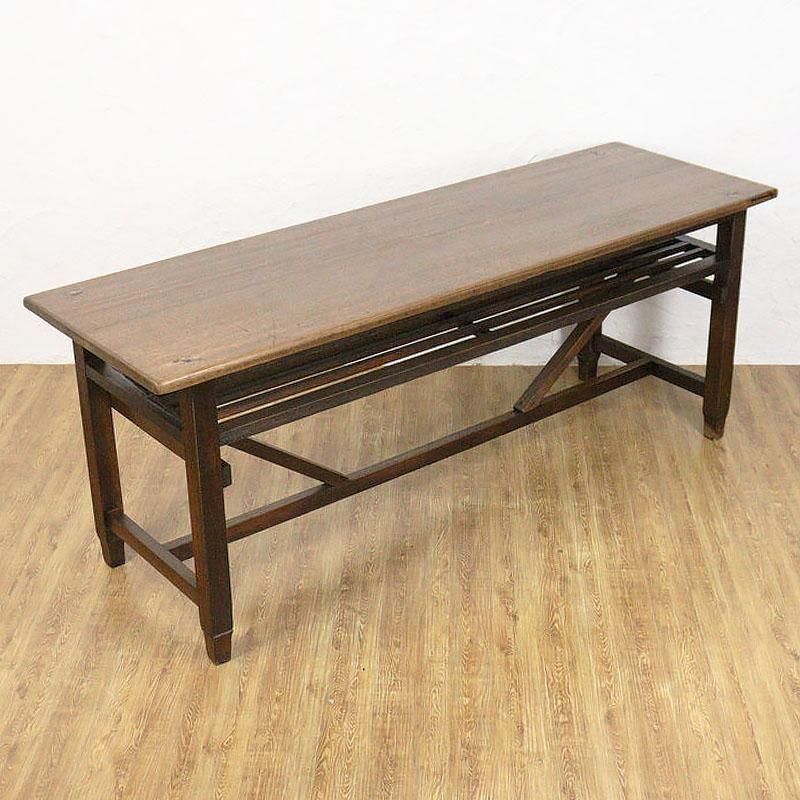 送料無料　昭和のそろばん塾の文机 長机　木製シンプルテーブル 送料無料 昭和のそろばん塾の文机 長机 木製シンプルテーブル 送料無