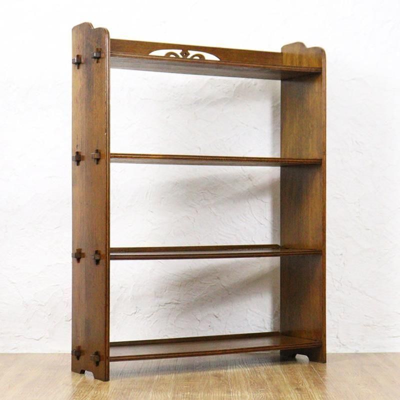 昭和レトロ　アンティーク書棚 くさび本棚 小本棚 シェルフ 昭和レトロ 日本製 シンプル ミニマル