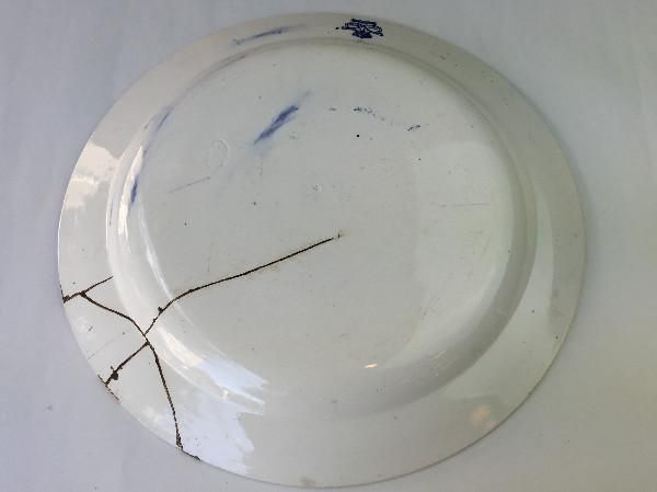 アンティーク、ブルーアンドホワイトの皿 ブルーアンドホワイト オランダ小皿｜直径12.5 高さ2.5