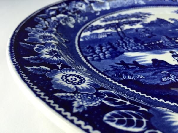 ブルーアンドホワイトオランダ製シノワズリ大皿 直径34