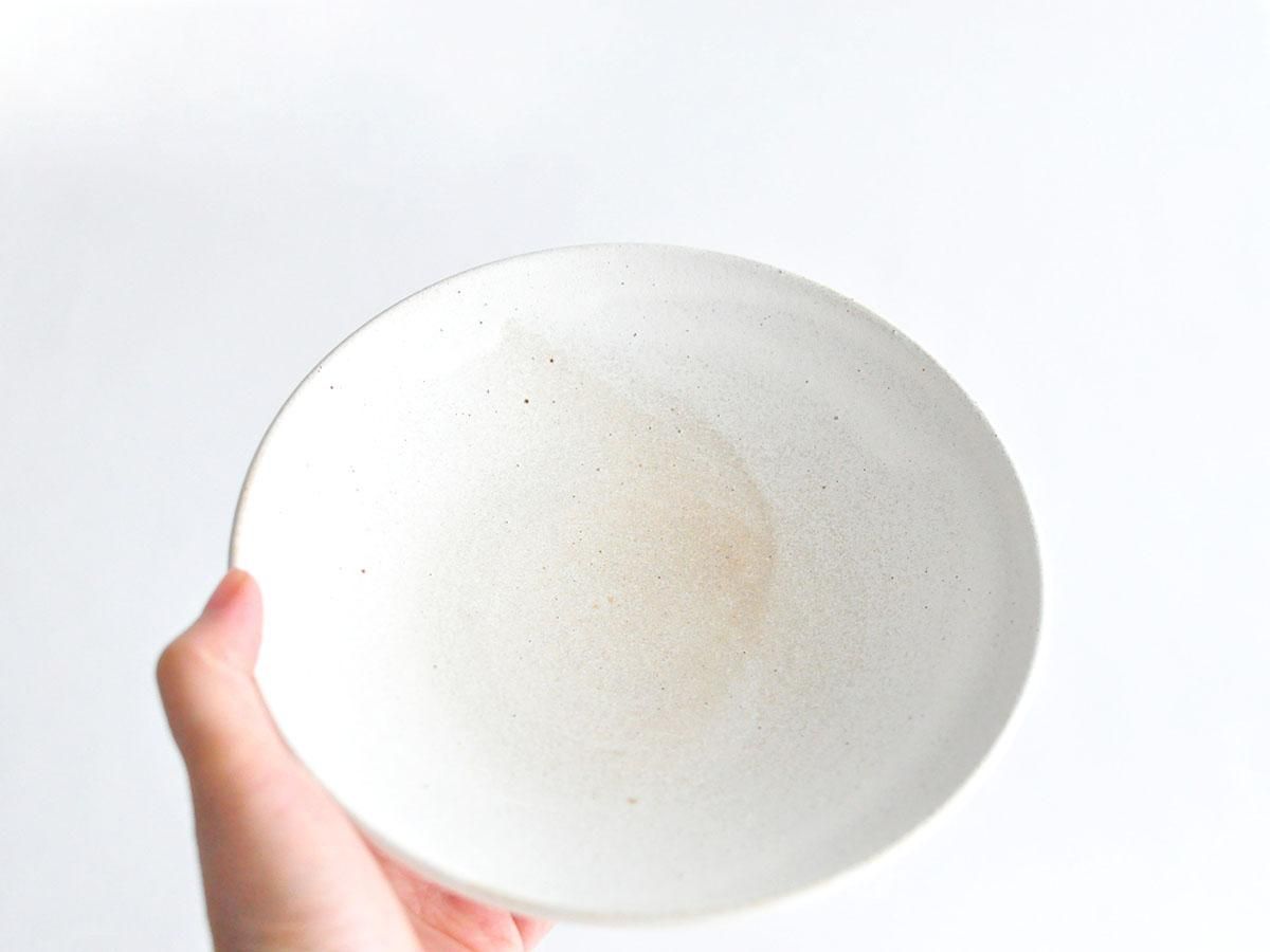 白灰濁釉 浅鉢 18cm | 庄司工房 | threetone [onlineshop]