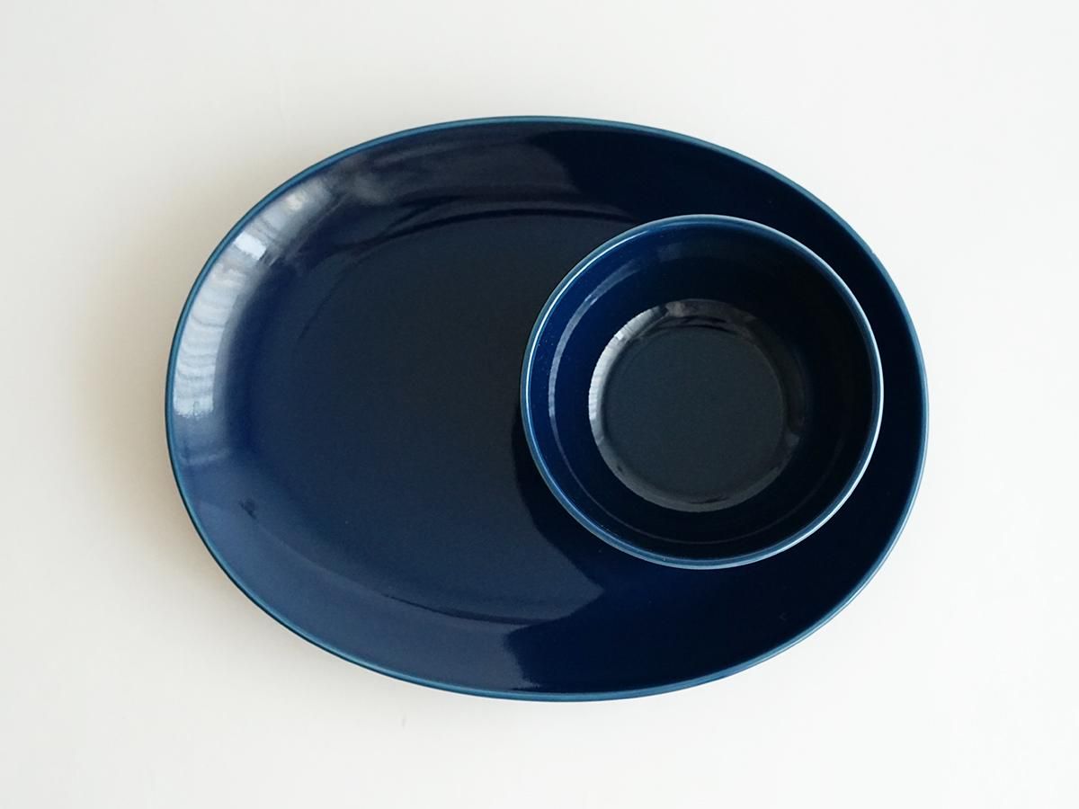 オーバルプレート 27cm ネイビー・紺色 ［13221］ | Common
