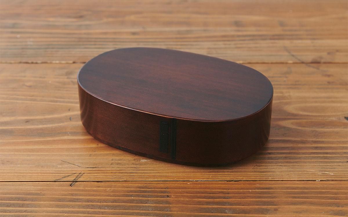 曲げわっぱ 楕円弁当箱（小）｜拭き漆仕上げ | iichi 日々の
