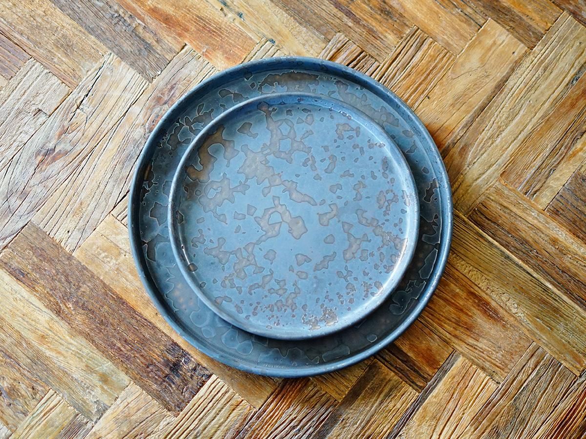フラットプレート 27cm ASH ONE KILN ｜ threetone［online shop］