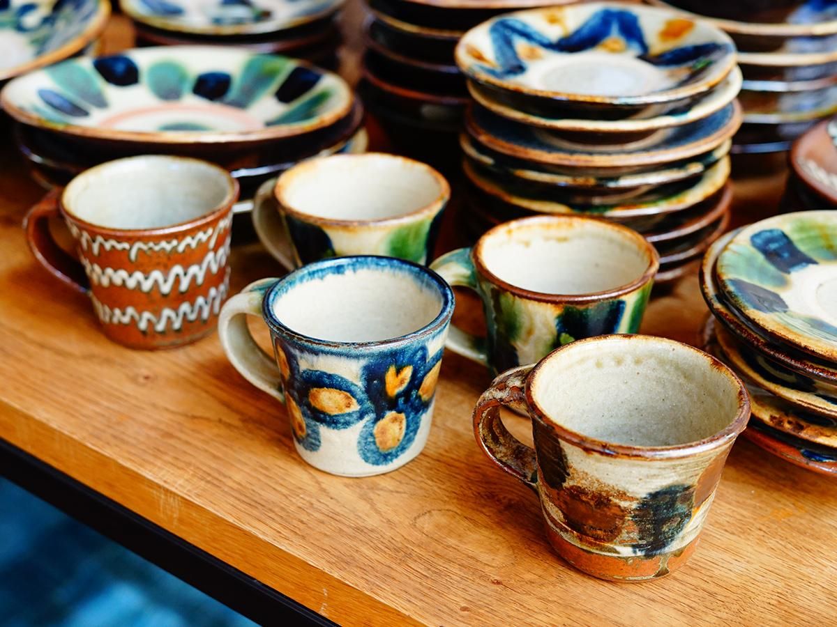 No.140　新品　やちむん　マグカップ1点　皿2点 No.140 新品 やちむん マグカップ1点 皿2点