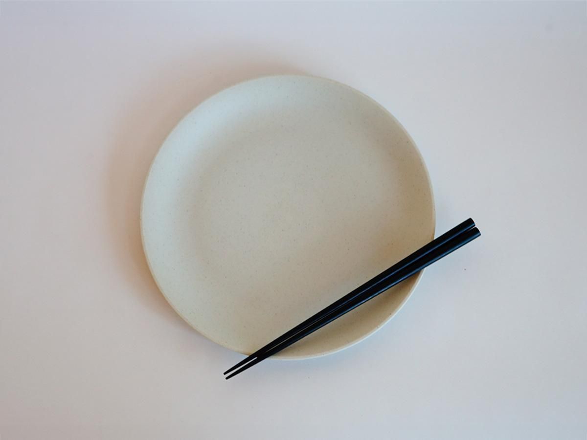 皿 Plate 22cm ヤキシメ | ALONGU 明論具 うつわと灯り