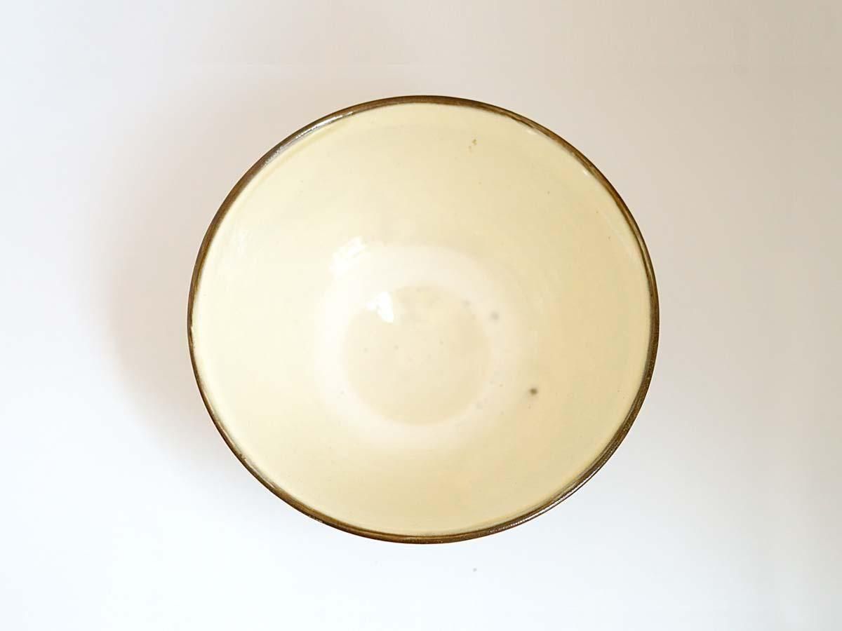 北平の陶器 丼 6寸 白 打ち刷毛目小鹿田焼 黒木昌伸窯 | うつわと灯り