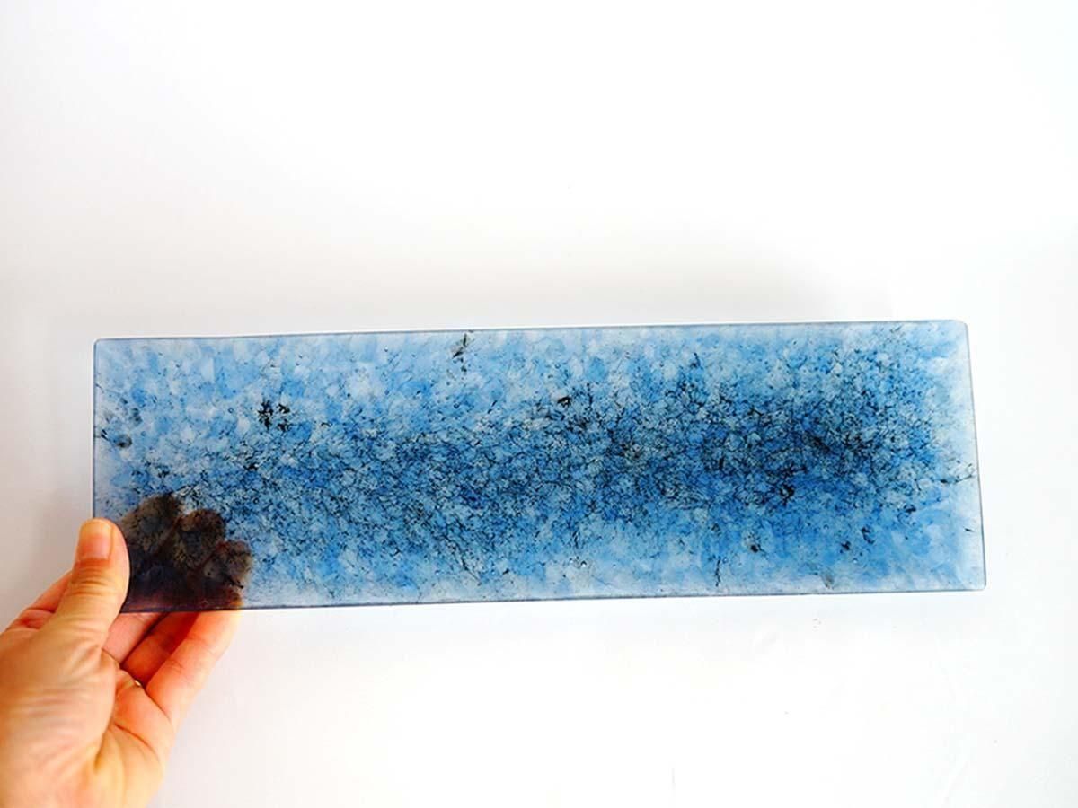 パートドヴェール 青の長皿 パートドヴェール 青の長皿