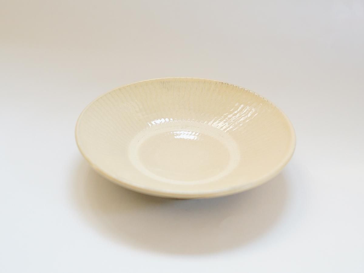 古い焼き物皿 古代箔 梅型銘々皿<2枚>
