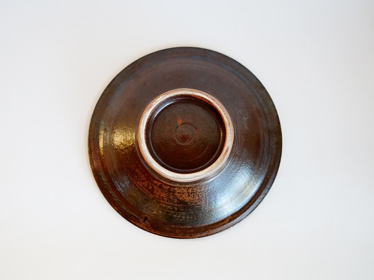 やちむん工房 田村窯の7寸皿 イッチン ジグザグ | うつわと灯り