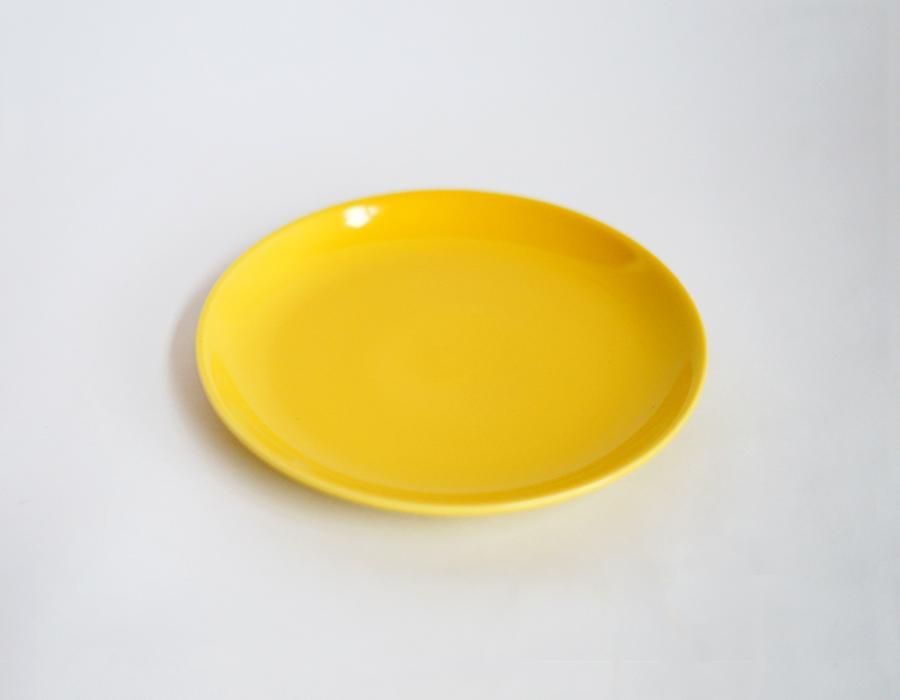 フェデラルグラス　マドリッド　イエロー　3コンパートメントプレート フェデラルグラス・マドリッド・イエロー・3コンパートメントプレート