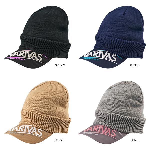 VARIVAS キャップ ネイビー/ベージュ VARIVAS ニットキャップ VAC-72 - FISHING-SCRAP