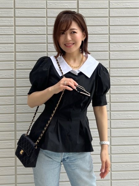 audrey blouse【black】