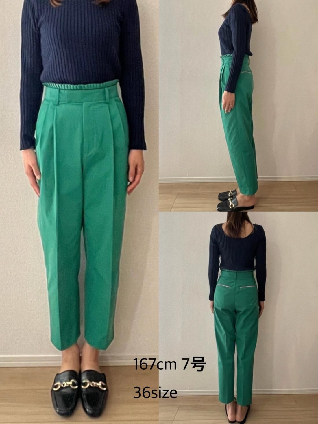 イデアルーチェ　人気ホワイトドレスパンツ Sサイズ　ウエストフリルで可愛い ウエストプリーツパンツ